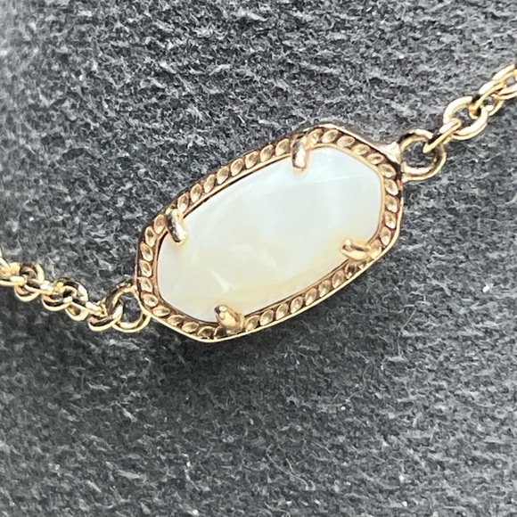 KENDRA SCOTT Elaina Rose Gold Mother of Pearl  Adjustable Chain Bracelet - Picture 2 of 4